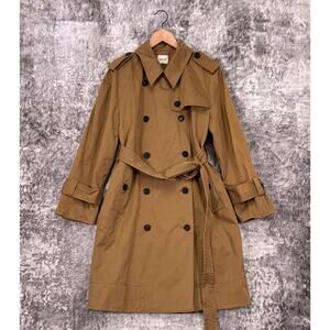 KHAITE Brown Double-Breasted Trench Coat